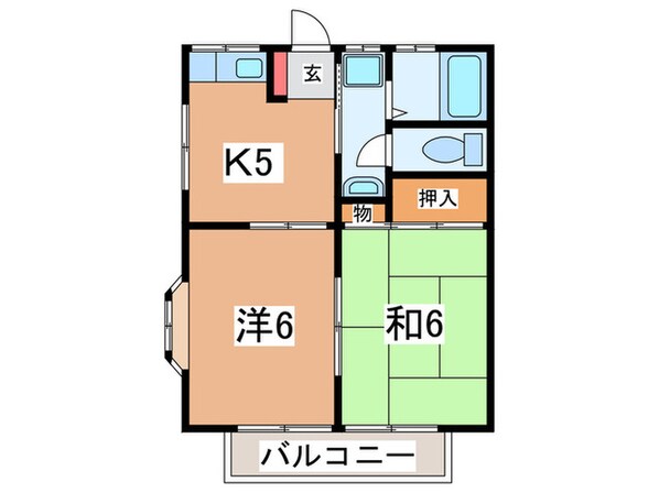 第９もえぎ野ハイツの物件間取画像